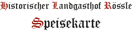 Speisekarte